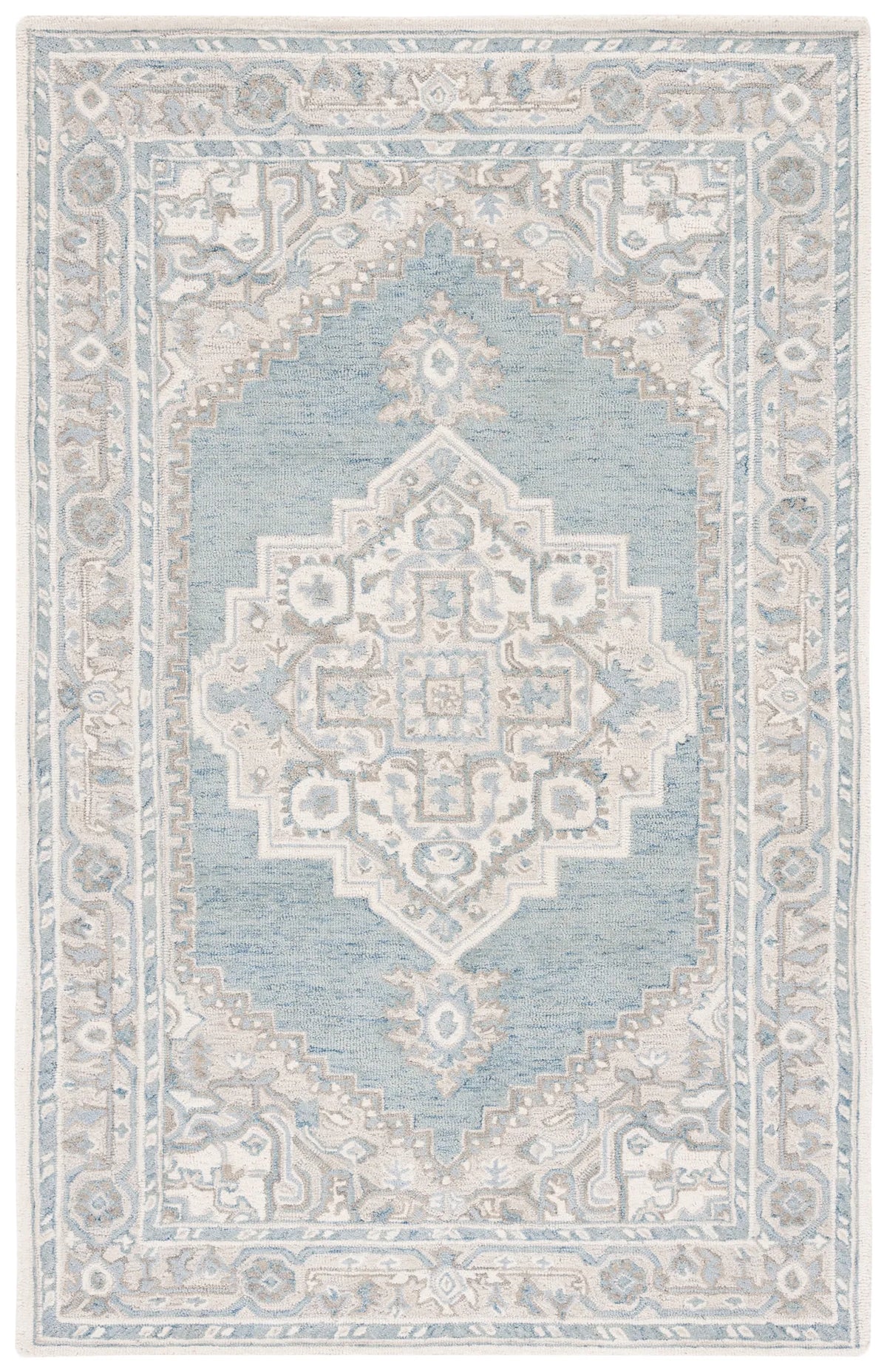 Safavieh Metro 4'-0" x 6'-0" Rug in Light Blue / Ivory