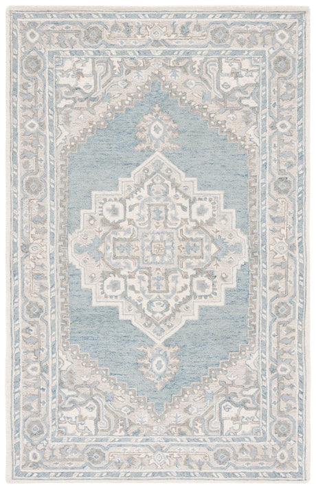 Safavieh Metro 4'-0" x 6'-0" Rug in Light Blue / Ivory