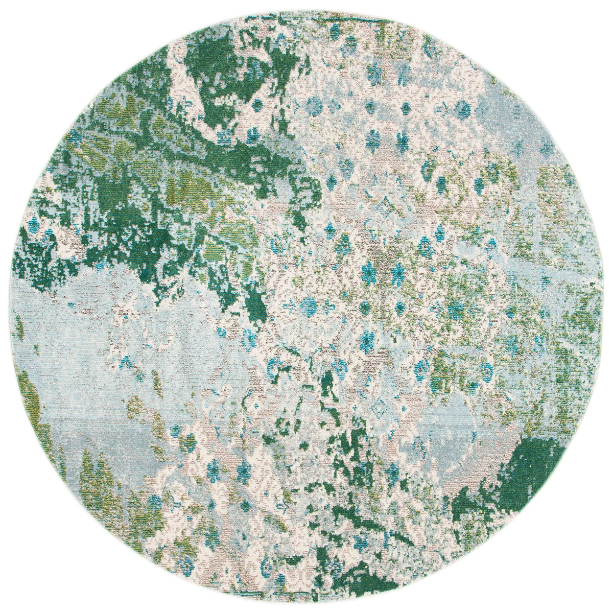 Safavieh Monaco 6'-7" x 6'-7" Rug in Green / Turquoise