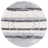 Safavieh Fontana Shag  800 6'-7" x 6'-7" Rug in Ivory / Grey