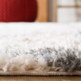 Safavieh Berber Fringe Shag 5'-3" x 7'-6" Rug in Cream / Grey