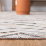 Safavieh Studio Leather 4'-0" x 6'-0" Rug in Ivory / Grey
