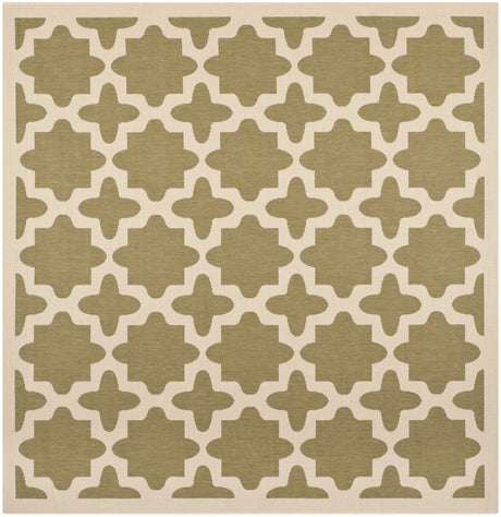 Safavieh Courtyard 7'-10" x 7'-10" Rug in Green / Beige