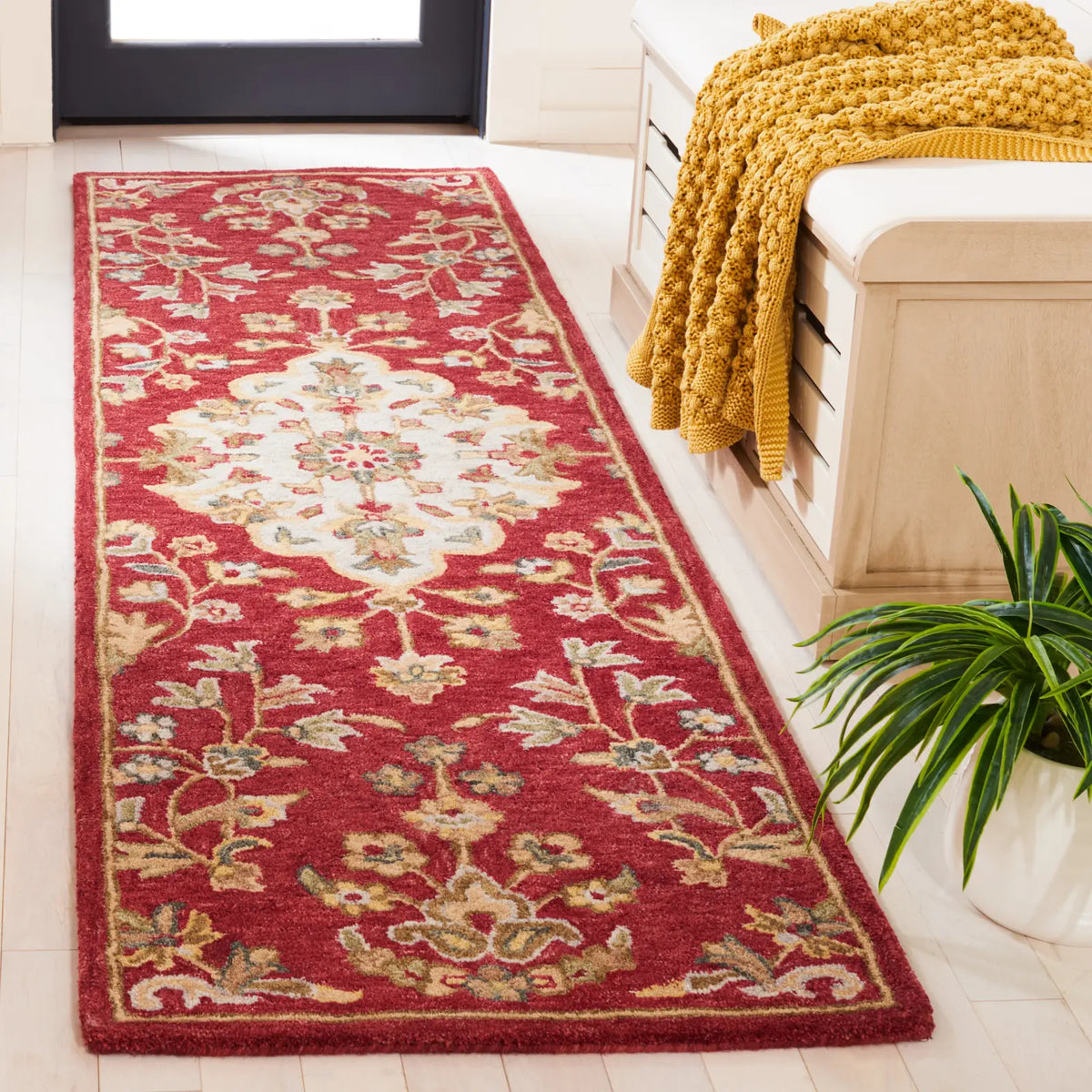 Safavieh Blossom 2'-3" x 8'-0" Rug in Red / Ivory