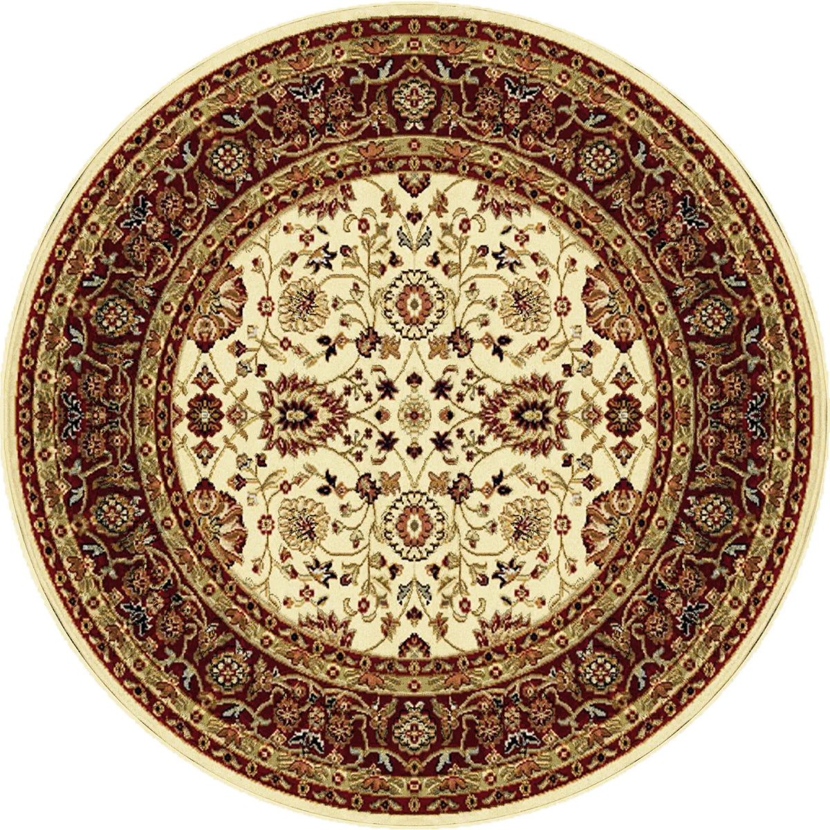 Dynamic Rugs Yazd 2803 Cream  /  Red Rugs - Round