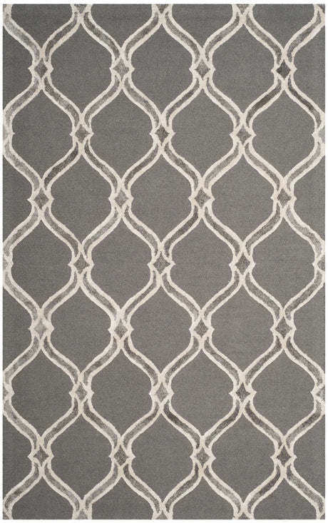 Safavieh Manchester 5'-0" x 8'-0" Rug in Dark Grey / Ivory