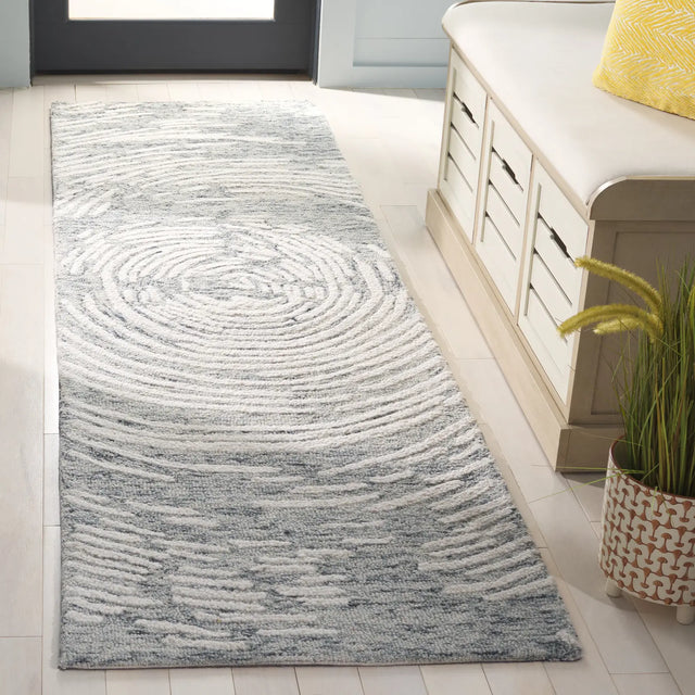 Safavieh Abstract 2'-3" x 8'-0" Rug in Grey / Ivory