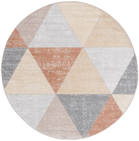 Safavieh Phoenix 500 6'-7" x 6'-7" Rug in Grey / Rust