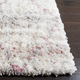 Safavieh Fontana Shag  800 4'-0" x 6'-0" Rug in Pink / Ivory