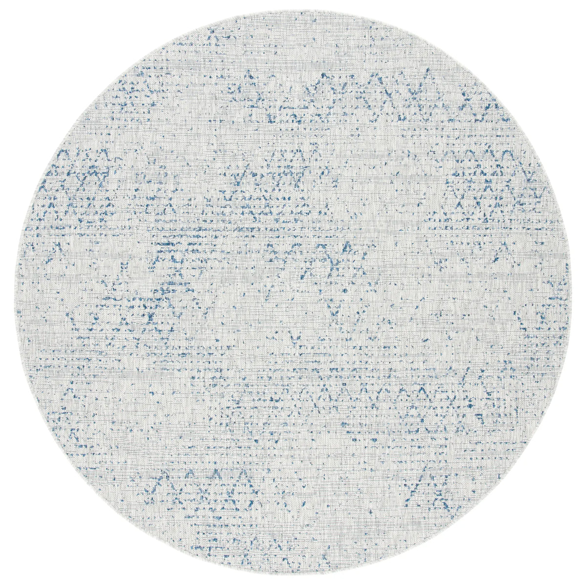 Safavieh Courtyard 6'-7" x 6'-7" Rug in Grey / Navy