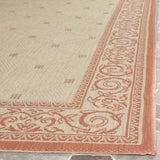 Safavieh Courtyard 4'-0" x 5'-7" Rug in Natural / Terra