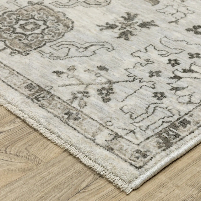 Oriental Weavers Sphinx Chamberlain CH06B Grey Rugs - corner detail