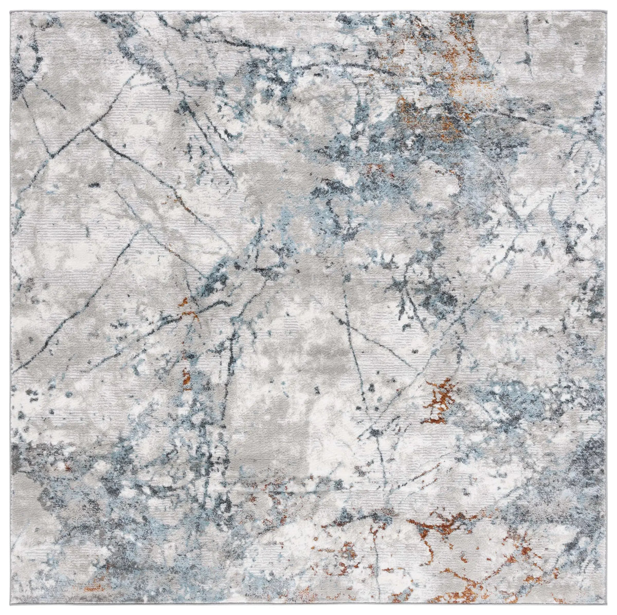 Safavieh Meadow 500 6'-7" x 6'-7" Rug in Grey / Blue