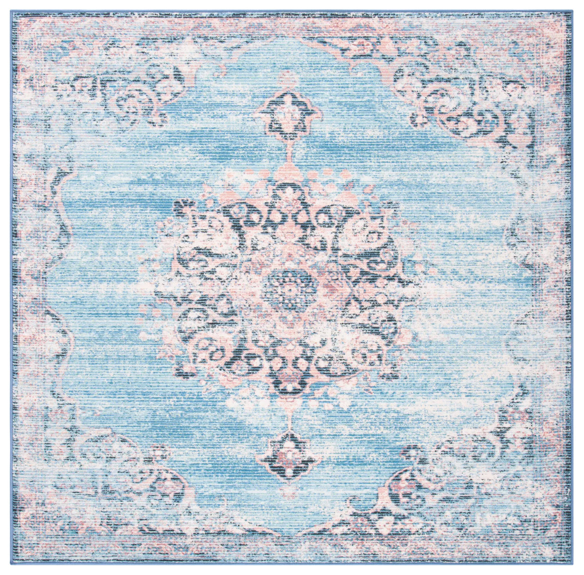 Safavieh Journey 6'-7" x 6'-7" Rug in Turquoise / Pink