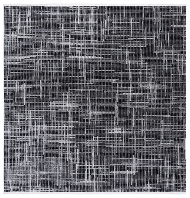 Safavieh Mila 6'-7" x 6'-7" Rug in Light Grey / Black