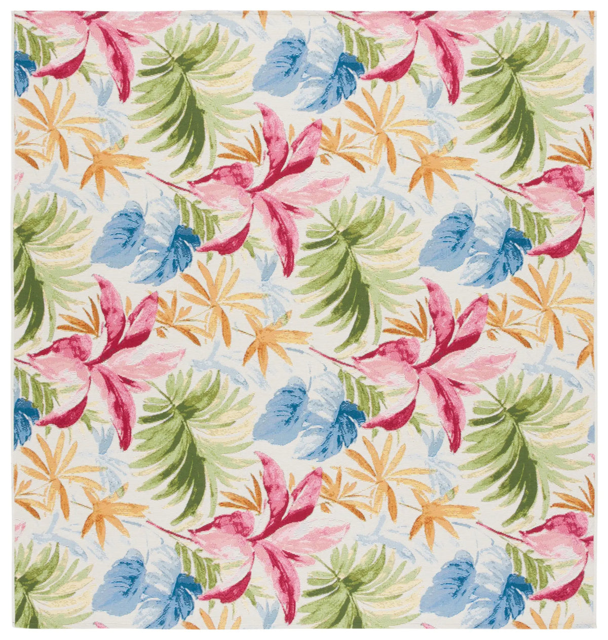 Safavieh Barbados 500 6'-7" x 6'-7" Rug in Ivory / Green Rust