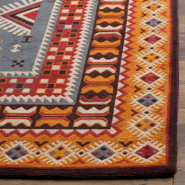 Safavieh Classic Vintage 4'-0" x 6'-0" Rug in Slate / Mustard