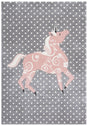 Safavieh Carousel Kids 100 4'-0" x 6'-0" Rug in Grey/Ivory / Pink