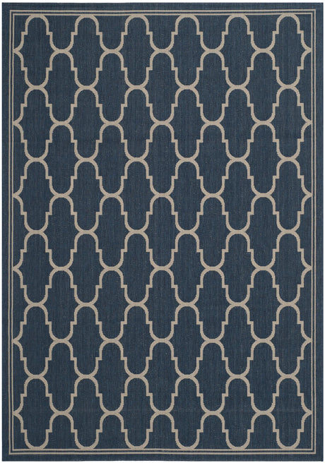 Safavieh Courtyard 5'-3" x 7'-7" Rug in Navy / Beige