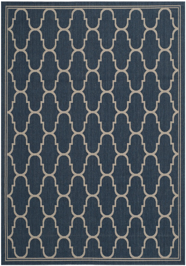 Safavieh Courtyard 5'-3" x 7'-7" Rug in Navy / Beige