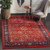 Safavieh Vintage Hamadan 4'-0" x 6'-0" Rug in Orange / Navy