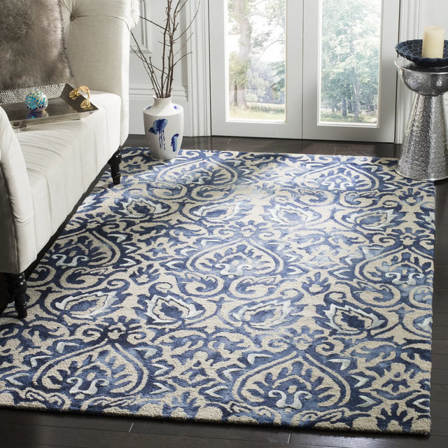 Safavieh Dip Dye 5'-0" x 8'-0" Rug in Royal Blue / Beige