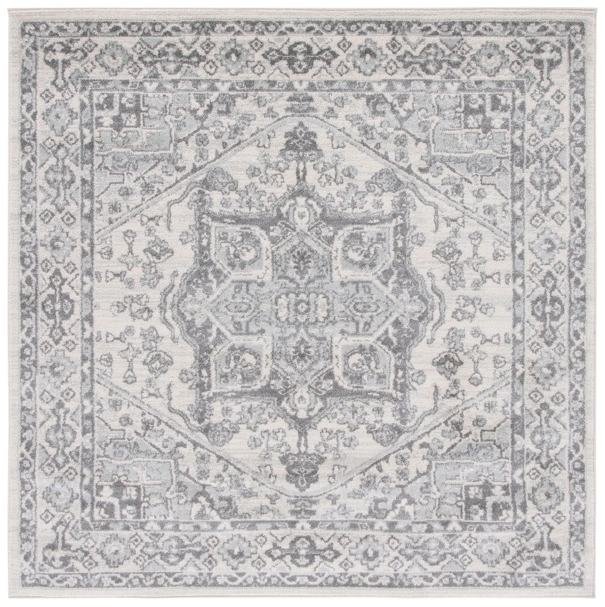 Safavieh Tulum 6'-7" x 6'-7" Rug in Ivory / Grey