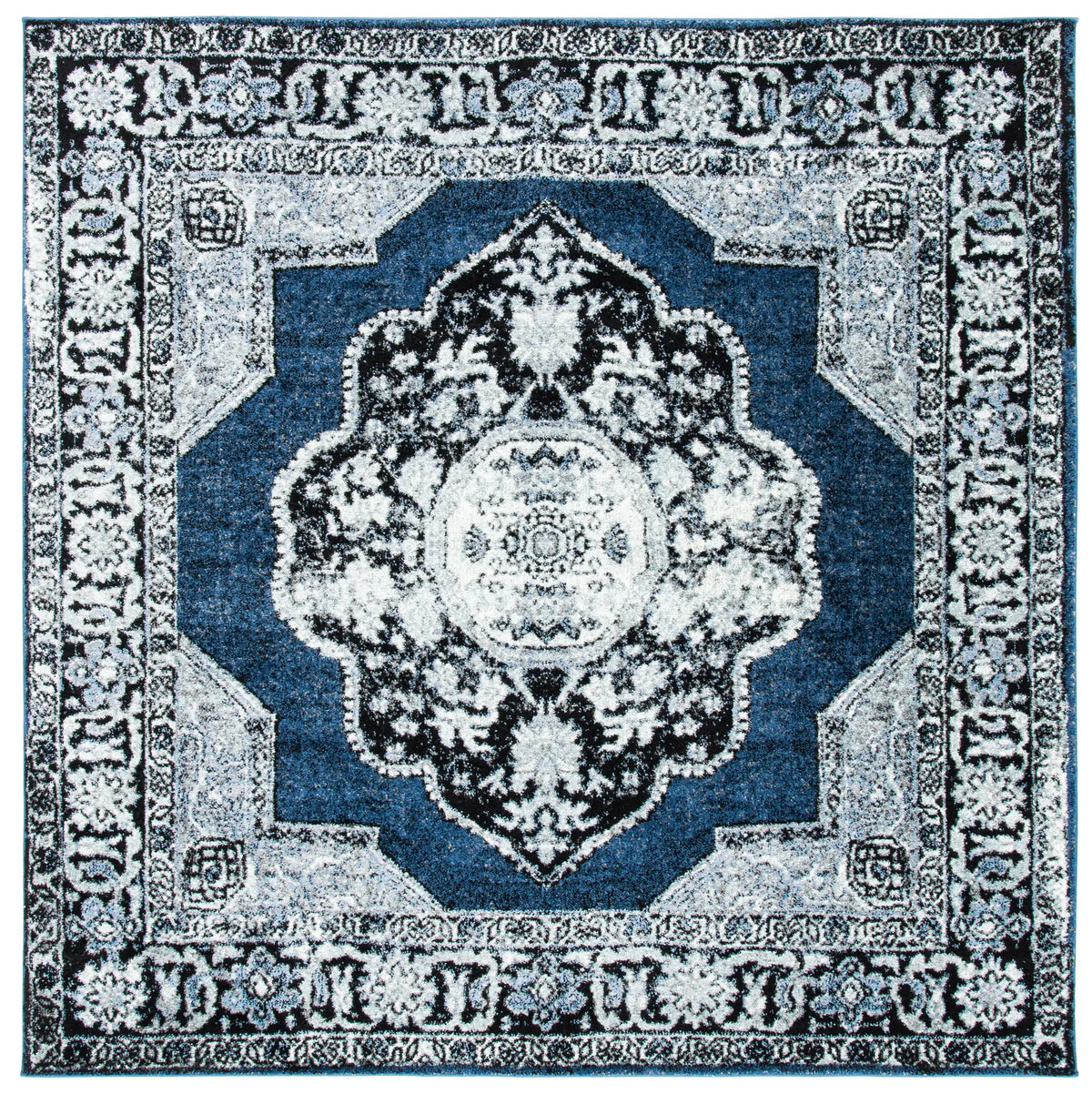 Safavieh Vintage Hamadan 6'-7" x 6'-7" Rug in Blue / Grey
