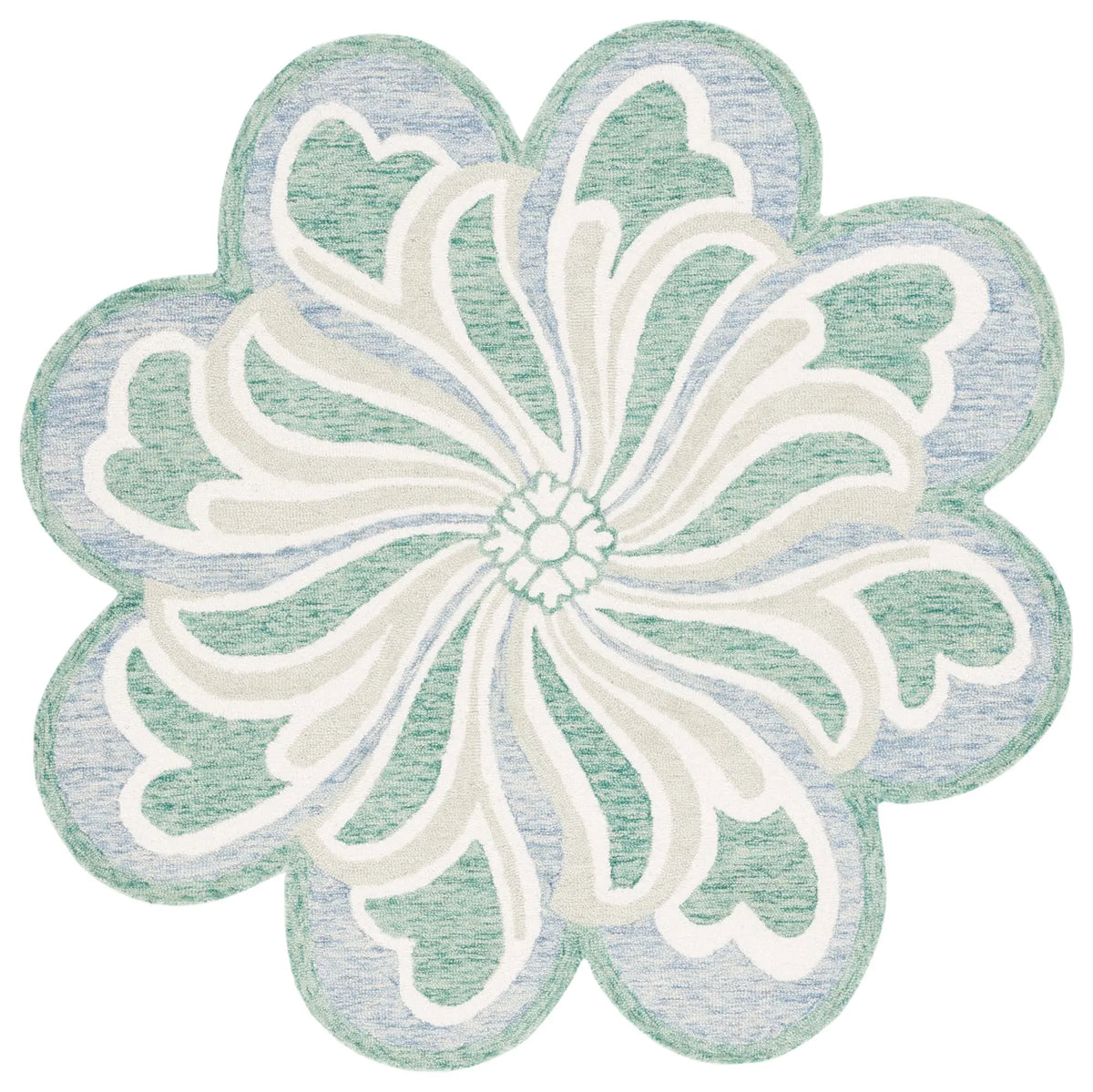 Safavieh Novelty 5'-0" x 5'-0" Rug in Grey / Green