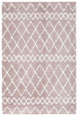 Safavieh Berber Shag 4'-0" x 6'-0" Rug in Light Rose / Ivory