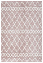 Safavieh Berber Shag 4'-0" x 6'-0" Rug in Light Rose / Ivory