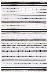 Safavieh Striped Kilim 4'-0" x 6'-0" Rug in Ivory / Black
