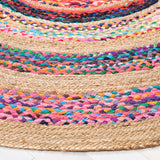 Safavieh Natural Fiber 5'-0" x 5'-0" Rug in Pink / Natural