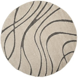 Safavieh Florida Shag 10'-0" x 10'-0" Rug in Cream / Grey
