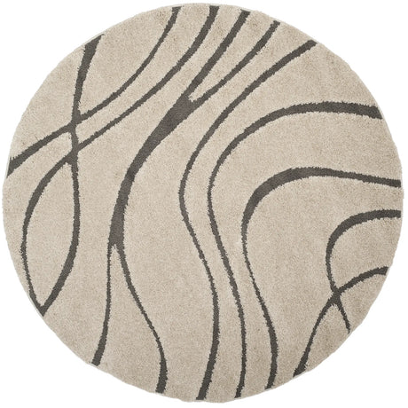 Safavieh Florida Shag 10'-0" x 10'-0" Rug in Cream / Grey