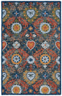 Safavieh Blossom 4'-0" x 6'-0" Rug in Charcoal / Orange