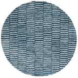 Safavieh Ebony 6'-0" x 6'-0" Rug in Navy / Light Blue