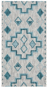 Safavieh Courtyard 2'-0" x 3'-7" Rug in Grey / Teal