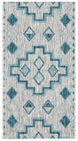 Safavieh Courtyard 2'-0" x 3'-7" Rug in Grey / Teal
