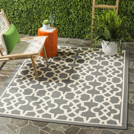 Safavieh Courtyard 5'-3" x 7'-7" Rug in Grey / Beige