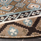 Safavieh Veranda 6'-7" x 6'-7" Rug in Creme / Brown