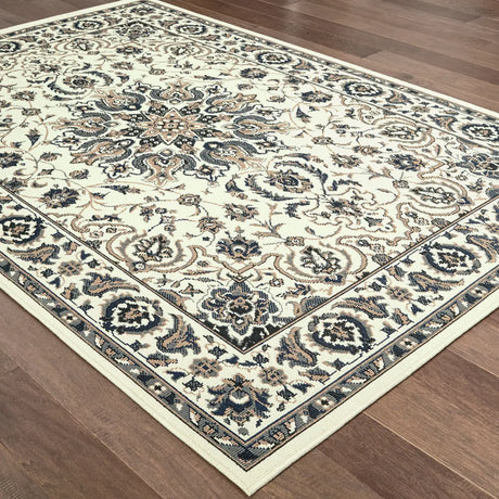 Oriental Weavers Sphinx Marina 1248W Ivory / Navy Rugs - angle detail