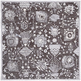 Safavieh Glamour 6'-0" x 6'-0" Rug in Dark Brown / Ivory