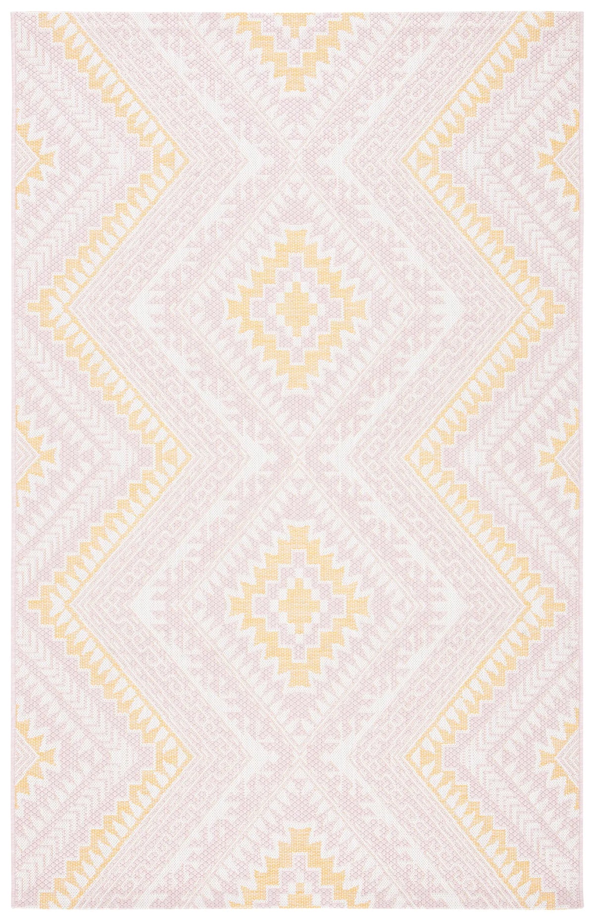 Safavieh Courtyard 4'-5" x 6'-5" Rug in Pink / Gold