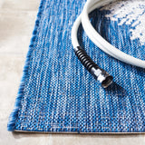 Safavieh Courtyard 4'-0" x 5'-7" Rug in Beige / Navy