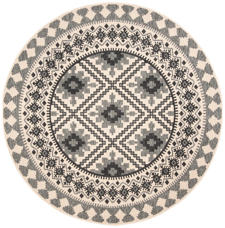 Safavieh Veranda 5'-3" x 5'-3" Rug in Ivory / Slate