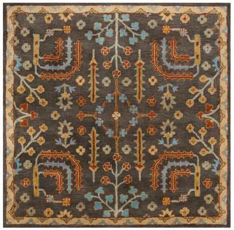 Safavieh Heritage 6'-0" x 6'-0" Rug in Charcoal / Multi