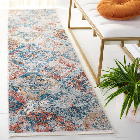 Safavieh Shivan 2'-2" x 8'-0" Rug in Blue / Rose