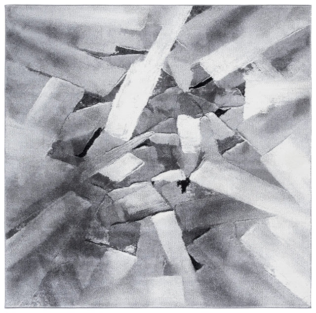 Safavieh Porcello 6'-7" x 6'-7" Rug in Ivory / Grey