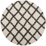 Safavieh Sgd-Dallas Shag 6'-0" x 6'-0" Rug in Ivory / Dark Grey